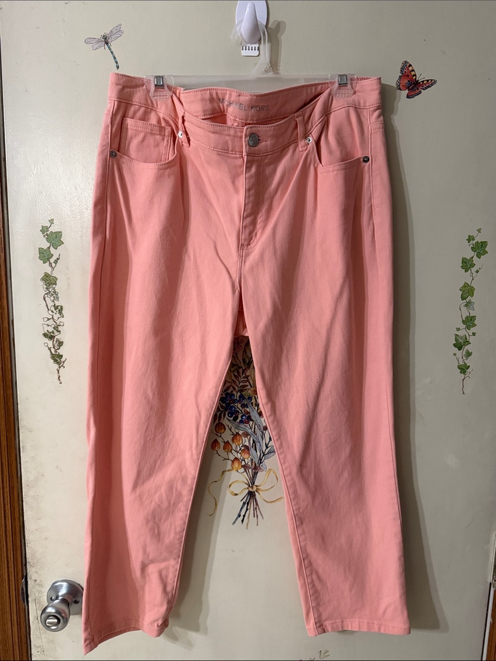 Michael Kors Izzy cropped skinny jeans soft orange